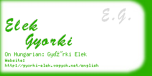 elek gyorki business card